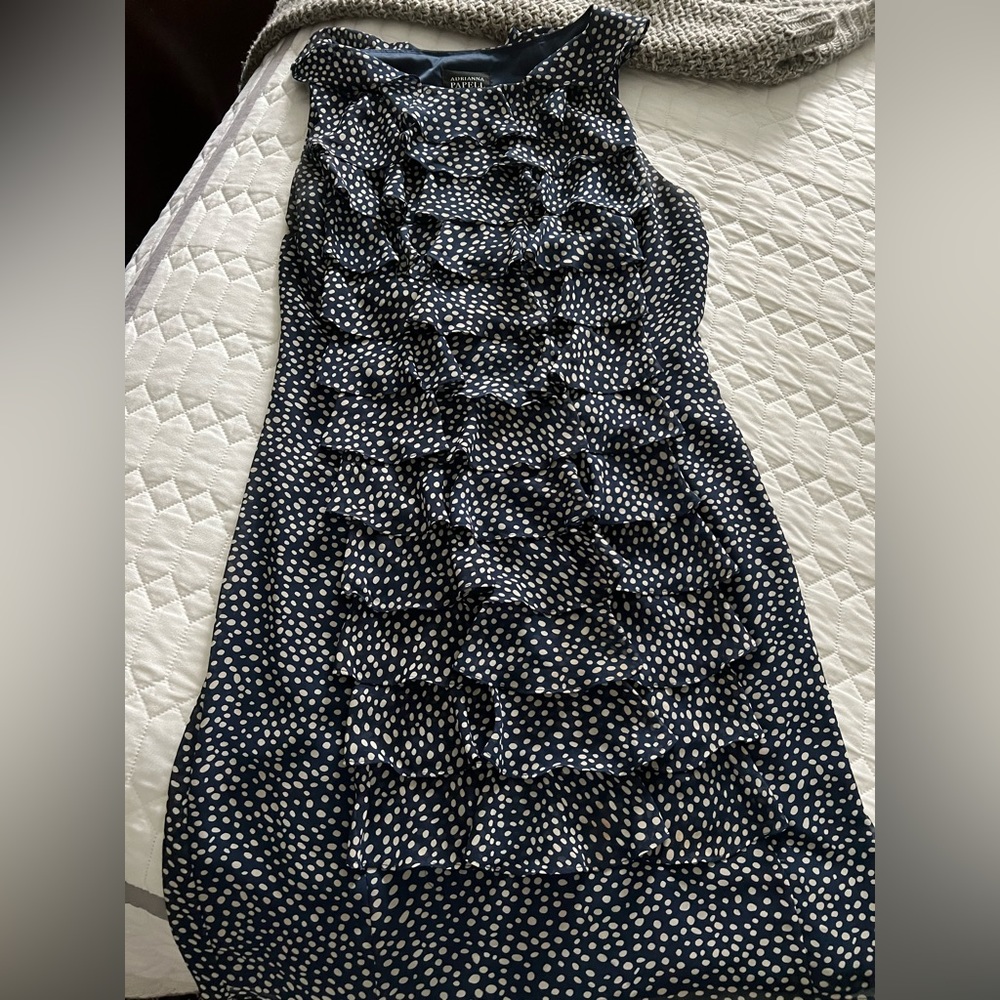 Adrianna Papell Sleeveless Navy Dressy Dress